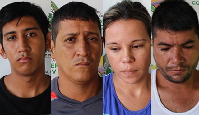 De izquierda a derecha: Sergio Alejandro Cárdenas Rey, Henry Rolando Cárdenas Rey (‘Urraca’), Andri Anyurt Hernández Pabón y Jorge Enrique Castellanos Fajardo. Cortesía