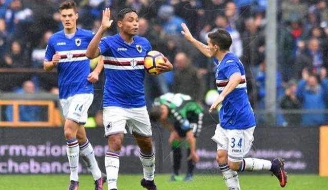 El delantero colombiano Luis Fernando Muriel se destacó ayer con su equipo la Sampdoria, al marcar un doblete en el triunfo 3-2 sobre el Sassuolo. Sampdoria.com