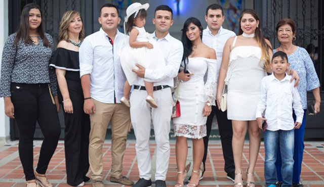 Natalia Castañeda, Yaneth Pacheco, Omar Rondón, María José Rondón (Homenajeada) Andrés Gutiérrez, Jessica Pérez, Miguel Rondón, Laura Orozco, Juan David Hernández y Mercedes Díaz. Cortesía
