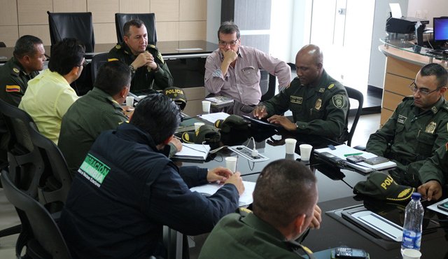 En el Comando de San Mateo, los representantes de la Policía, Migración Colombia y Alcaldía de Cúcuta se reunieron para acordar los operativos. Policía Nacional