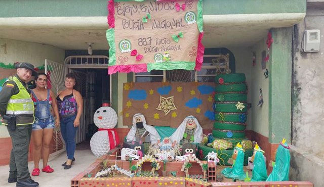 Pesebre ecológico. Cortesía
