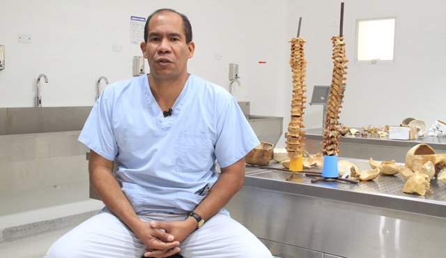 Humberto Ferreira Arquez, coordinador del laboratorio de morfología de la Universidad de Pamplona.
Roberto Ospino
