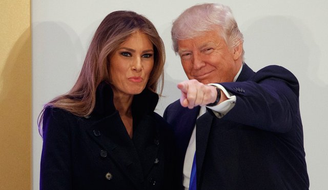 El presidente electo Donald Trump y su esposa Melania en el Leadership Luncheon (Almuerzo de Liderazgo), este jueves. AP