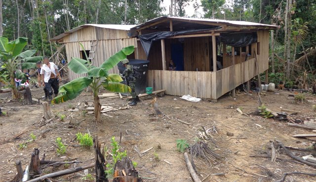 Dos personas que estaban en la estructura fueron capturadas por las autoridades. Cortesía