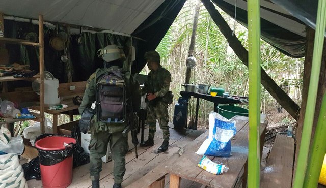 Las autoridades debilitaron las finanzas del Eln en al menos 2 mil millones de pesos con la destrucción de los laboratorios de clorhidrato de cocaína. Cortesía