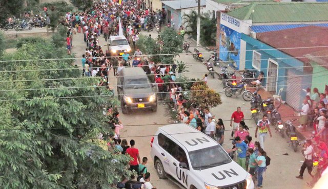 Al parecer habría señalamientos sobre las autoridades civiles por los eventos y caravanas que ha organizado la comunidad, con el paso de los excombatientes de las Farc. Cortesía