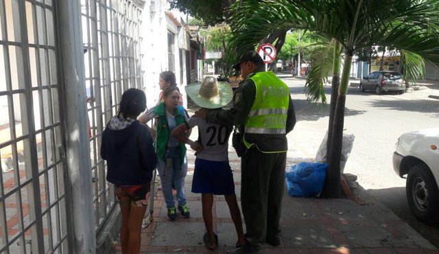 Los Ingas fueron encontrados durmiendo en el coliseo cubierto de Sevilla y los menores de edad fueron puestos a disposición del Icbf. Cortesía