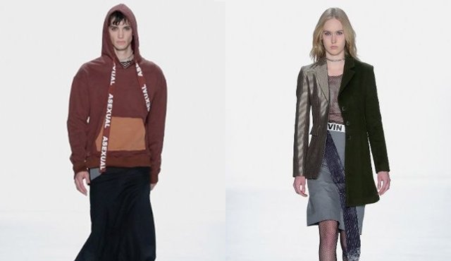 El diseñador explicó que una aplicación en el teléfono celular permite a quien viste esta ropa escribir lo que quiere en ella, en el último ejemplo de conjunción entre moda y tecnología. Cortesía