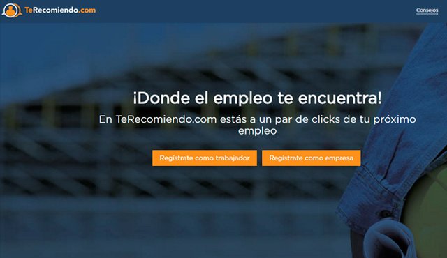 Pantallazo de la aplicación. Internet