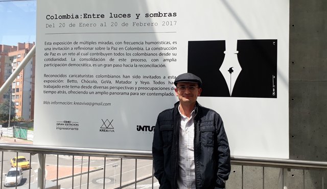 Alfredo Ramírez Parra, conocido como ‘Yeyo’, fue invitado a la exposición ‘Colombia: entre luces y sombras’, que se podrá apreciar hasta el próximo lunes en la capital colombiana. Cortesía