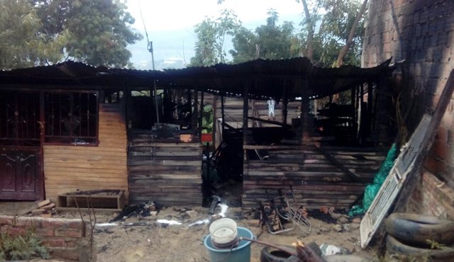 Así quedó la vivienda en Brisas de la Ermita. Andrés González