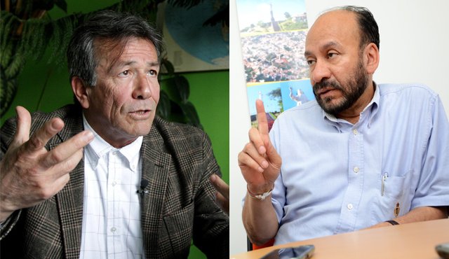 Carlos Arturo Velandia, exguerrillero del Ejército de Liberación Nacional, y Alfredo Rangel, senador del Centro Democrático. Archivo