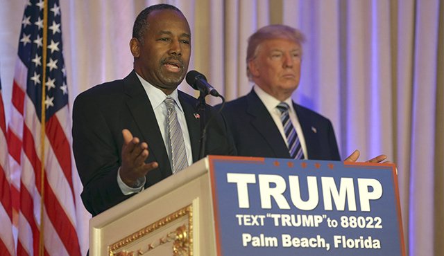 "Esto es Estados Unidos: una tierra de sueños y oportunidades", dijo Carson durante un discurso ante funcionarios del departamento de Vivienda, el mismo día en que el presidente Donald Trump adoptó un nuevo decreto migratorio. AP