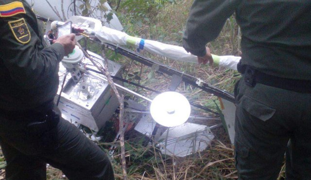 El dispositivo cayó en la tarde del domingo en la vereda Luisa García del municipio San Luis. Cortesía