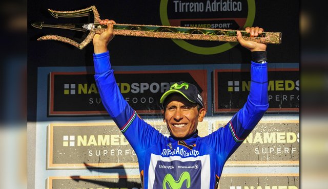Quintana, con esta victoria, refuerza sus aspiraciones de lograr un segundo título en el Giro de Italia que se disputa en mayo, que el ciclista colombiano del Movistar ya ganó en 2014. AP