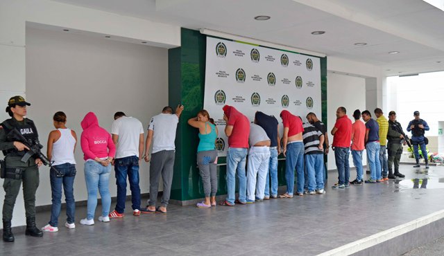 Los capturados fueron presentados el jueves por la Policía Nacional La Opinión