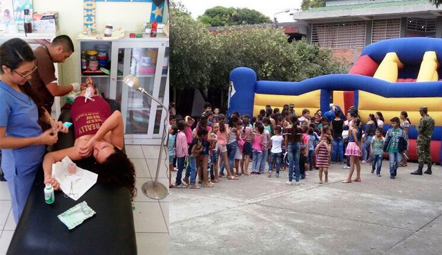 Los niños también se divirtieron durante el evento. Ejército Nacional