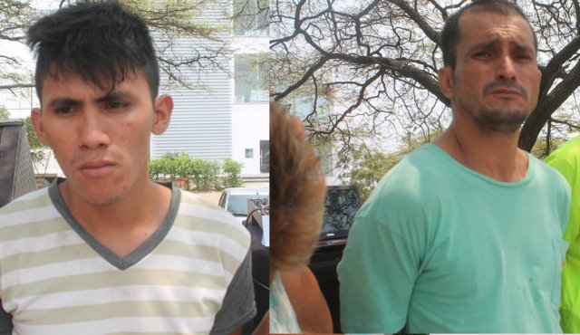 Yorman Alexander Coronado y Luis Eduardo Villar Ayala, ambos acusados del robo y triple homicidio. Archivo