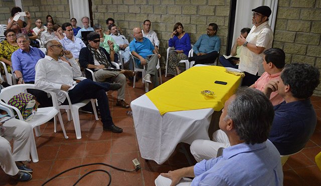 Los delegados del Gobierno y las Farc se reunieron el fin de semana en Cartagena, para evaluar los primeros 100 días de la implementación del acuerdo de paz y definir la hoja de ruta a seguir. Oficina del Alto Comisionado