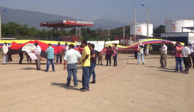 Los integrantes de la cooperativa bloquearon el acceso a la planta de almacenamiento de Terpel Cortesía