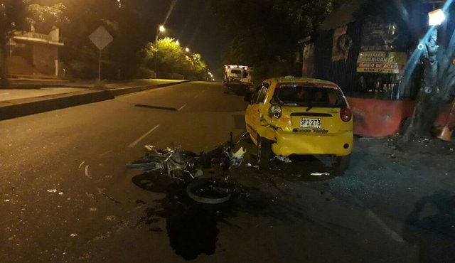 Así quedó la motocicleta en la que desplazaba la enfermera. Cortesía