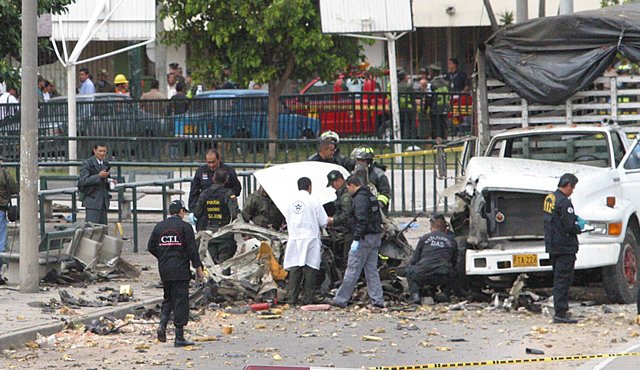 El atentado contra la Fuerza Pública fue perpetrado por disidentes del Frente 7 de las Farc, según la Armada Nacional. Colprensa
