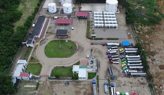 Panorámico de la planta de almacenamiento de combustible de la compañía Terpel en el municipio de Villa del Rosario. Archivo