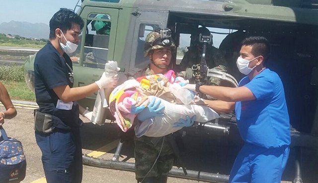 El bebé fue embarcado con su mamá María del Carmen Díaz Villamizar. Cortesía