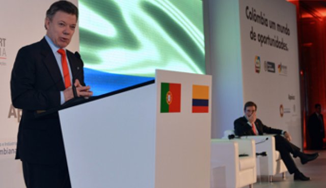 El Presidente de la República, Juan Manuel Santos, en su visita de Estado a Portugal.