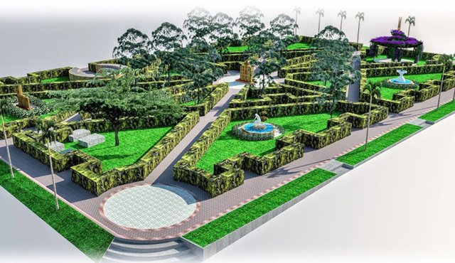 Así lucirá, luego de las mejoras, el parque principal del municipio de Durania. Se invertirán 656 millones de pesos. Cortesía