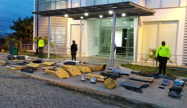 Los elementos incautados fueron dejados a disposición de la autoridad competente. Cortesía