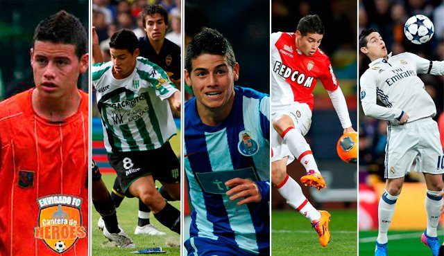 Desde los 14 años, el cucuteño James Rodríguez juega en el fútbol profesional. A su 25 años, sigue abriéndose camino en Europa. Archivo