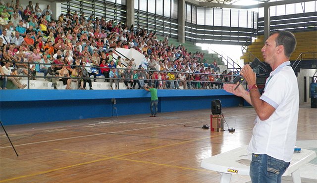 José Alfreddy Galvis, presidente de Asodepo, es uno de los líderes más activos de la Provincia por las víctimas. Javier Sarabia