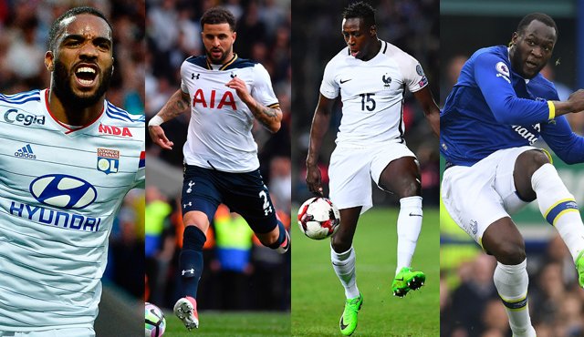 Alexandre Lacazette, Kyle Walker Benjamin Mendy y Romelu Lukaku Archivo particular