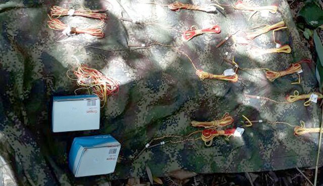Los artefactos explosivos pertenecían al Eln. Ejército