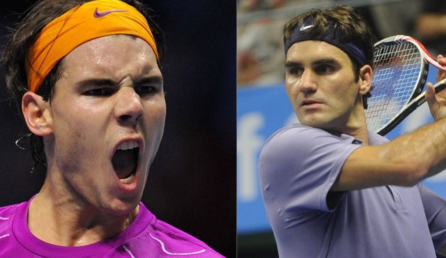 Rafael Nadal (I) Roger Federer (D) Archivo