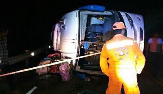 Así quedó el vehículo en el que se transportaban. Cortesía