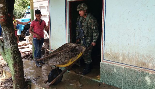 El Ejército ofreció ayudas. Cortesía