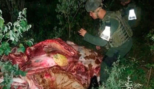 Carne abandonada. Policía Nacional