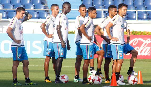 La Selección Colombia de Fútbol entrenó en el estadio Metropolitano de Barranquilla. Colprensa