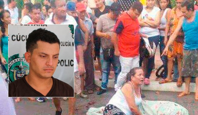 El cuerpo de Fredy Duarte quedó sobre la vía, en una de las calles del barrio Fátima, en Villa del Rosario, a donde sus familiares llegaron a identificarlo. Cortesía