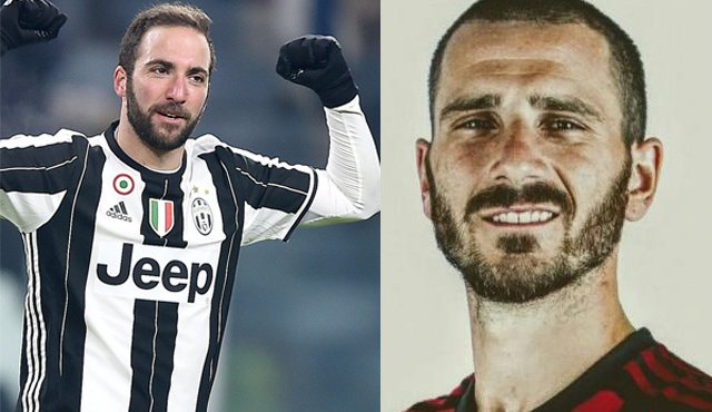 Gonzalo Higuaín y Leonardo Bonucci Archivo