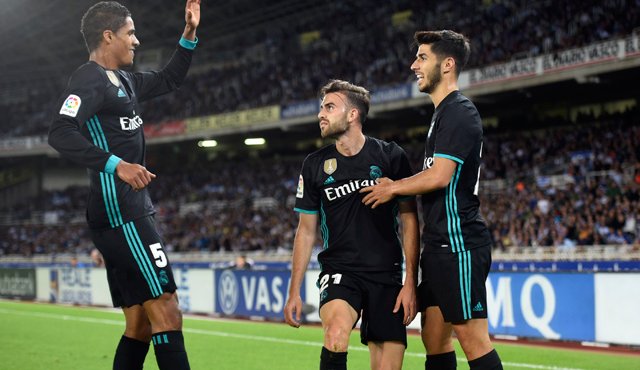 El Real Madrid le ganó 3-1 a la Real Sociedad. AFP
