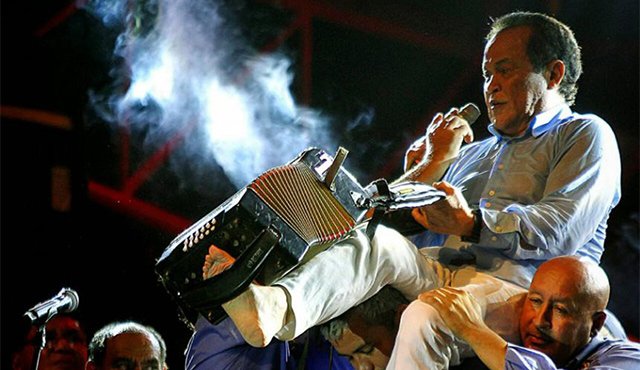 Alfredo Gutiérrez fue homenajeado en el Festival Cuna de Acordeones. Tomada de El Heraldo