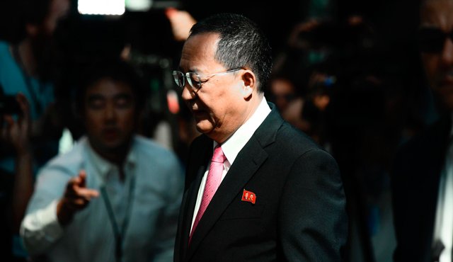 Ri Yong-ho, canciller de Corea del Norte. AFP