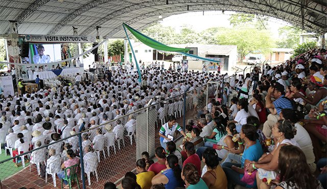 El gobernador estuvo en el municipio entregando un informe de gestión. Cortesía