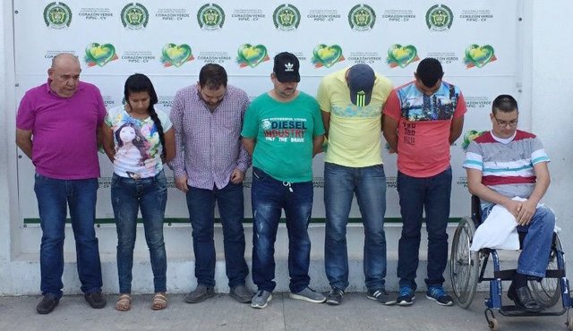 Siete personas fueron capturadas y enviadas a un centro carcelario. Cortesía