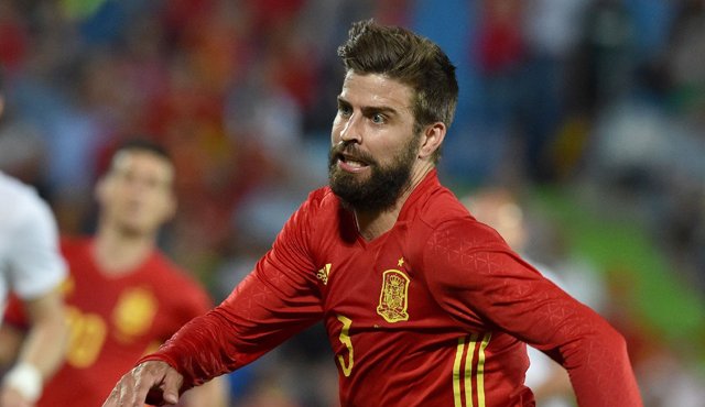 Gerard Piqué, defensor de la selección de España. AFP