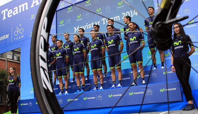 Equipo Movistar Team en Colombia. Colprensa