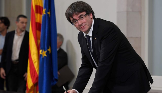 Carles Puigdemont, presidente de Cataluña. AFP